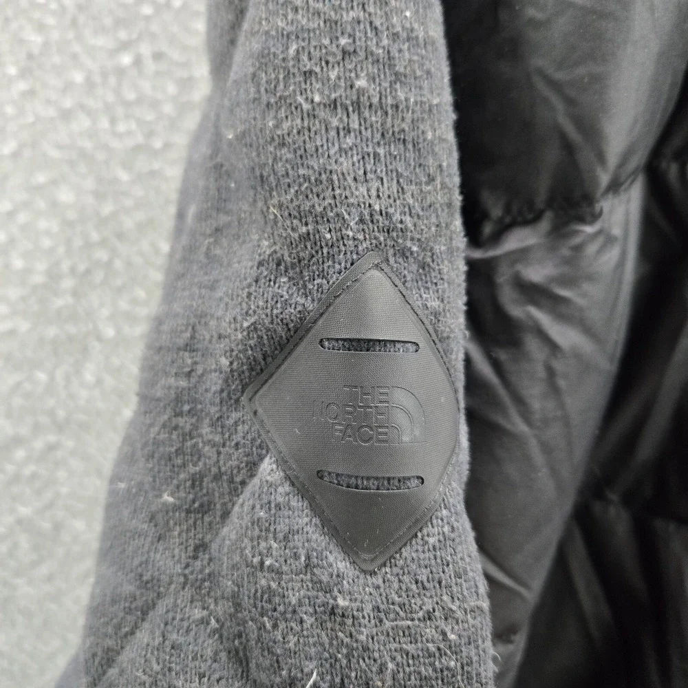 The North‎ Face Men Jacket Large Black Goose Down Puffer Bomber Quilted Full Zip